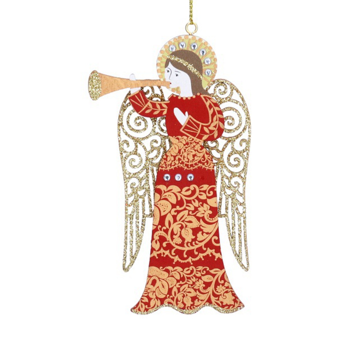 Wood Holy Angel, Red Dress 12cm *ETA Nov image 0